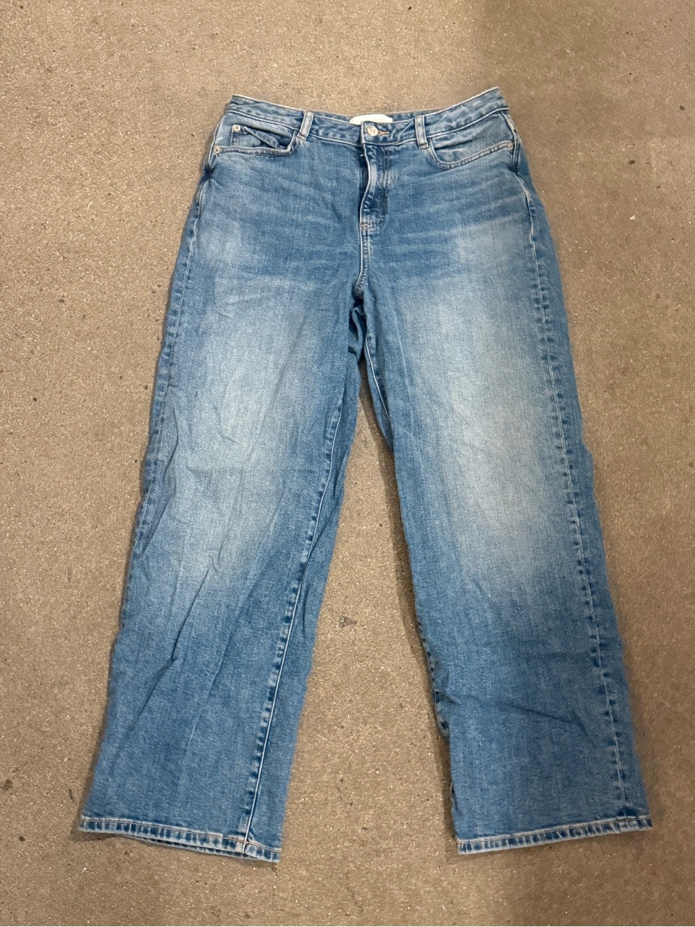 Zara Straight-Leg Jeans in Light Blue Wash